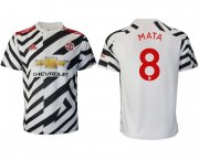 Wholesale Cheap Men 2020-2021 club Manchester United away aaa version 8 white Soccer Jerseys