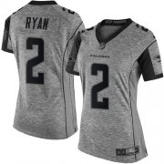 Wholesale Cheap Nike Falcons #2 Matt Ryan Gray Women's Stitched NFL Limited Gridiron Gray Jersey