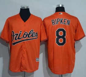 Wholesale Cheap Orioles #8 Cal Ripken Orange New Cool Base Stitched MLB Jersey