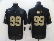 Wholesale Cheap Men's Houston Texans #99 J.J. Watt Black Camo 2020 Salute To Service Stitched NFL Nike Limited Jersey