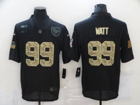 Wholesale Cheap Men\'s Houston Texans #99 J.J. Watt Black Camo 2020 Salute To Service Stitched NFL Nike Limited Jersey