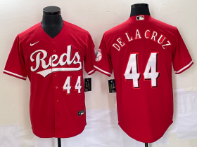Wholesale Cheap Men\'s Cincinnati Reds #44 Elly De La Cruz Red Cool Base Stitched Baseball Jersey