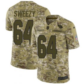 Wholesale Cheap Nike Cardinals #64 J.R. Sweezy Camo Men\'s Stitched NFL Limited 2018 Salute To Service Jersey