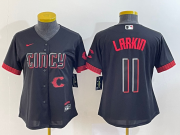 Wholesale Cheap Youth Cincinnati Reds #11 Barry Larkin Black 2023 City Connect Cool Base Stitched Jersey1