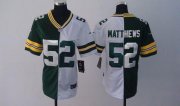 Wholesale Cheap Nike Packers #52 Clay Matthews Green/White Women's Stitched NFL Elite Split Jersey