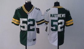 Wholesale Cheap Nike Packers #52 Clay Matthews Green/White Women\'s Stitched NFL Elite Split Jersey