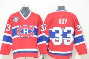 Wholesale Cheap Canadiens #33 Patrick Roy Red CCM Throwback Stitched NHL Jersey
