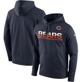 Wholesale Cheap Men\'s Chicago Bears Nike Navy Sideline Circuit Pullover Performance Hoodie