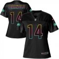 Wholesale Cheap Nike Jets #14 Sam Darnold Black Women's NFL Fashion Game Jersey