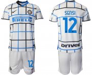 Wholesale Cheap Men 2020-2021 club Inter milan away 12 white Soccer Jerseys