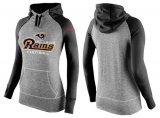 Wholesale Cheap Women's Nike Los Angeles Rams Performance Hoodie Grey & Black