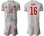 Wholesale Cheap Men 2020-2021 European Cup Spain away white 16 Adidas Soccer Jersey