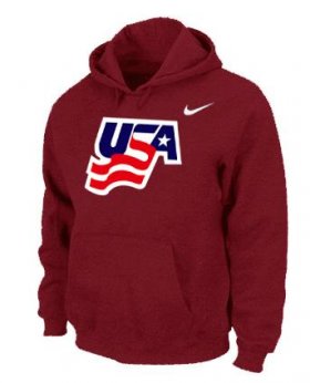 Wholesale Cheap Team USA Graphic Legend Performance Pullover NHL Hoodie Red