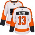 Wholesale Cheap Adidas Flyers #13 Kevin Hayes White Road Authentic Women's Stitched NHL Jersey