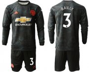 Wholesale Cheap Manchester United #3 Bailly Third Long Sleeves Soccer Club Jersey
