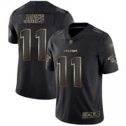 Wholesale Cheap Nike Falcons #11 Julio Jones Black/Gold Men's Stitched NFL Vapor Untouchable Limited Jersey