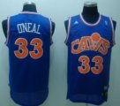 Wholesale Cheap Cleveland Cavaliers #33 Shaquille O'neal CavFanatic Blue Swingman Throwback Jersey