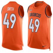 Wholesale Cheap Nike Broncos #49 Dennis Smith Orange Team Color Men's Stitched NFL Limited Tank Top Jersey