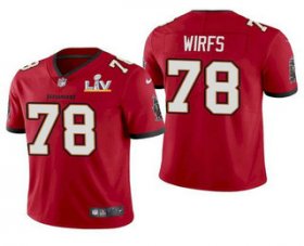 Wholesale Cheap Men\'s Tampa Bay Buccaneers #78 Tristan Wirfs Red 2021 Super Bowl LV Limited Stitched NFL Jersey