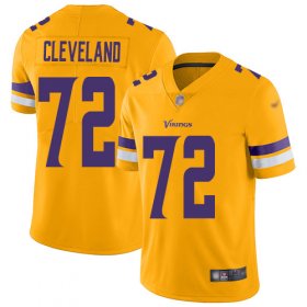 Wholesale Cheap Nike Vikings #72 Ezra Cleveland Gold Men\'s Stitched NFL Limited Inverted Legend Jersey
