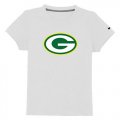 Wholesale Cheap Green Bay Packers Sideline Legend Authentic Logo Youth T-Shirt White