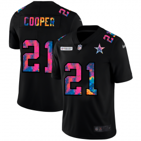 Cheap Dallas Cowboys #21 Ezekiel Elliott Men\'s Nike Multi-Color Black 2020 NFL Crucial Catch Vapor Untouchable Limited Jersey