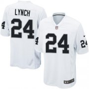 Wholesale Cheap Nike Raiders #24 Marshawn Lynch White Youth Stitched NFL Elite Jersey