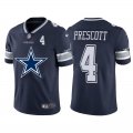Wholesale Cheap Dallas Cowboys #4 Dak Prescott Navy Blue Men's Nike Big Team Logo Player Vapor Limited NFL Jersey