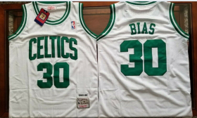 Wholesale Cheap Men\'s Boston Celtics #30 Len Bias White Swingman Throwback Jersey