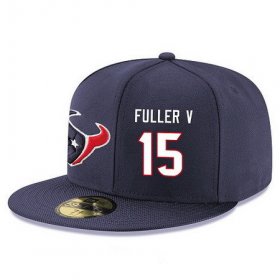 Wholesale Cheap Houston Texans #15 Will Fuller V Snapback Cap NFL Player Navy Blue with White Number Stitched Hat
