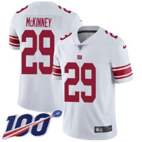 Wholesale Cheap Nike Giants #29 Xavier McKinney White Men\'s Stitched NFL 100th Season Vapor Untouchable Limited Jersey