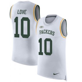 Wholesale Cheap Nike Packers #10 Jordan Love White Men\'s Stitched NFL Limited Rush Tank Top Jersey