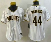 Cheap Women's San Diego Padres #44 Joe Musgrove White Stitched MLB Cool Base Nike Jersey