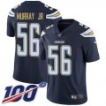 Wholesale Cheap Nike Chargers #56 Kenneth Murray Jr Navy Blue Team Color Youth Stitched NFL 100th Season Vapor Untouchable Limited Jersey
