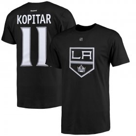 Wholesale Cheap Los Angeles Kings #11 Anze Kopitar Reebok Name and Number Player T-Shirt Black