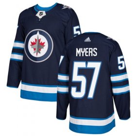 Wholesale Cheap Adidas Jets #57 Tyler Myers Navy Blue Home Authentic Stitched NHL Jersey