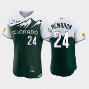 Wholesale Men's Colorado Rockies #24 Ryan McMahon 2022 Green City Connect Flex Base Stitched Jersey