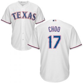 Wholesale Cheap Rangers #17 Shin-Soo Choo White Cool Base Stitched Youth MLB Jersey