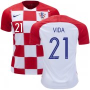 Wholesale Cheap Croatia #21 Vida Home Kid Soccer Country Jersey