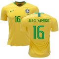 Wholesale Cheap Brazil #16 Alex Sandro Home Soccer Country Jersey