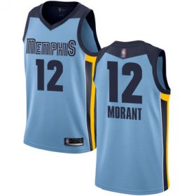 Cheap Youth Grizzlies #12 Ja Morant Light Blue Basketball Swingman Statement Edition Jersey