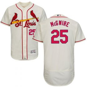 Wholesale Cheap Cardinals #25 Mark McGwire Cream Flexbase Authentic Collection Stitched MLB Jersey