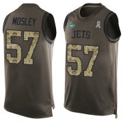 Wholesale Cheap Nike Jets #57 C.J. Mosley Martin Green Men's Stitched NFL Limited Salute To Service Tank Top Jersey
