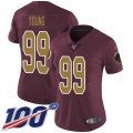 Wholesale Cheap Nike Redskins #99 Chase Young Burgundy Red Alternate Women's Stitched NFL 100th Season Vapor Untouchable Limited Jersey