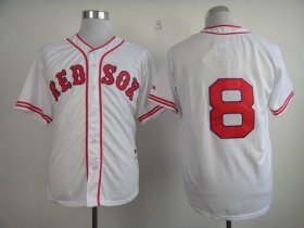 Wholesale Cheap Red Sox #8 Carl Yastrzemski White 1936 Turn Back The Clock Stitched MLB Jersey