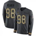 Wholesale Cheap Nike Bengals #98 D.J. Reader Anthracite Salute to Service Men's Stitched NFL Limited Therma Long Sleeve Jersey