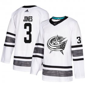 Wholesale Cheap Adidas Blue Jackets #3 Seth Jones White Authentic 2019 All-Star Stitched Youth NHL Jersey