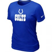 Wholesale Cheap Women's Nike Indianapolis Colts Authentic Logo T-Shirt Blue