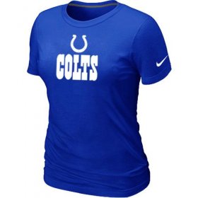 Wholesale Cheap Women\'s Nike Indianapolis Colts Authentic Logo T-Shirt Blue