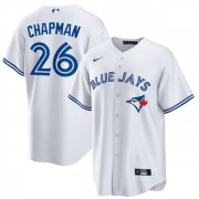 Wholesale Men's Toronto Blue Jays #26 Matt Chapman White Cool Base Stitched Jersey